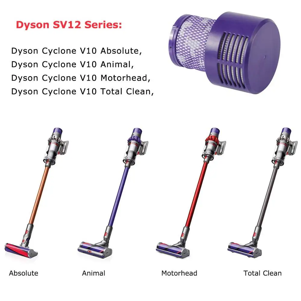 2Pcs Filter Replacemenet for Dyson Cyclone V10 SV12 Absolute Animal Total Clean Vacuum Cleaner parts HEPA Pre Filter
