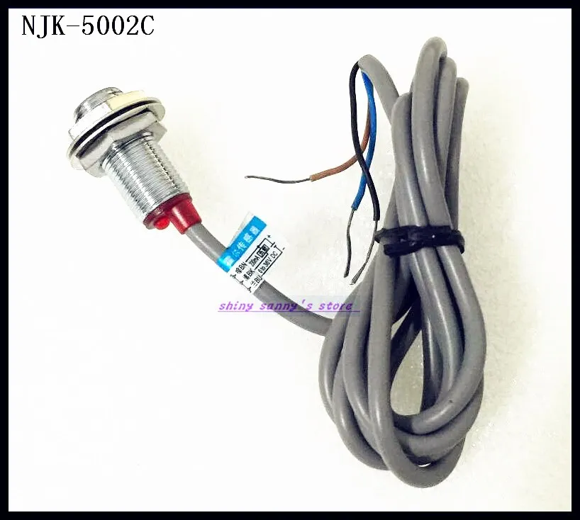 5Pcs/Lot  NJK-5002C 6-36VDC 3 Wire NPN NO 10mm Detective Distance Hall Sensor Proximity Switch Brand New