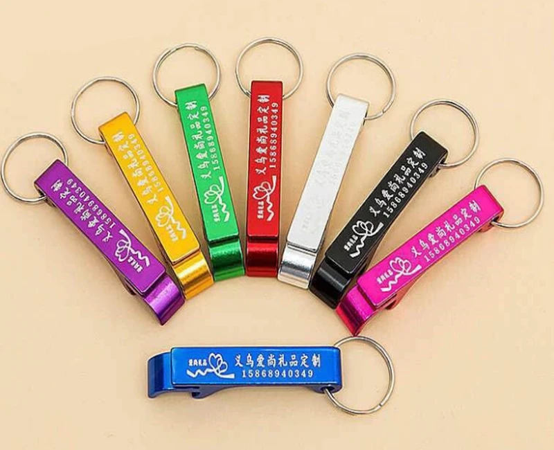 3000pcs/lot Mini Pocket Key Chain Beer Bottle Opener Claw Bar Small Beverage Keychain keyring can opener Can customize logo