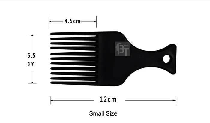 Salon Verwenden Sie 3 Größen, schwarzer afroamerikanischer Pick-Kamm, Haarkämme, Afro-Haarkamm für Friseur-Styling-Werkzeuge, DIY-Haarwerkzeug LZN0037 – Detail 8