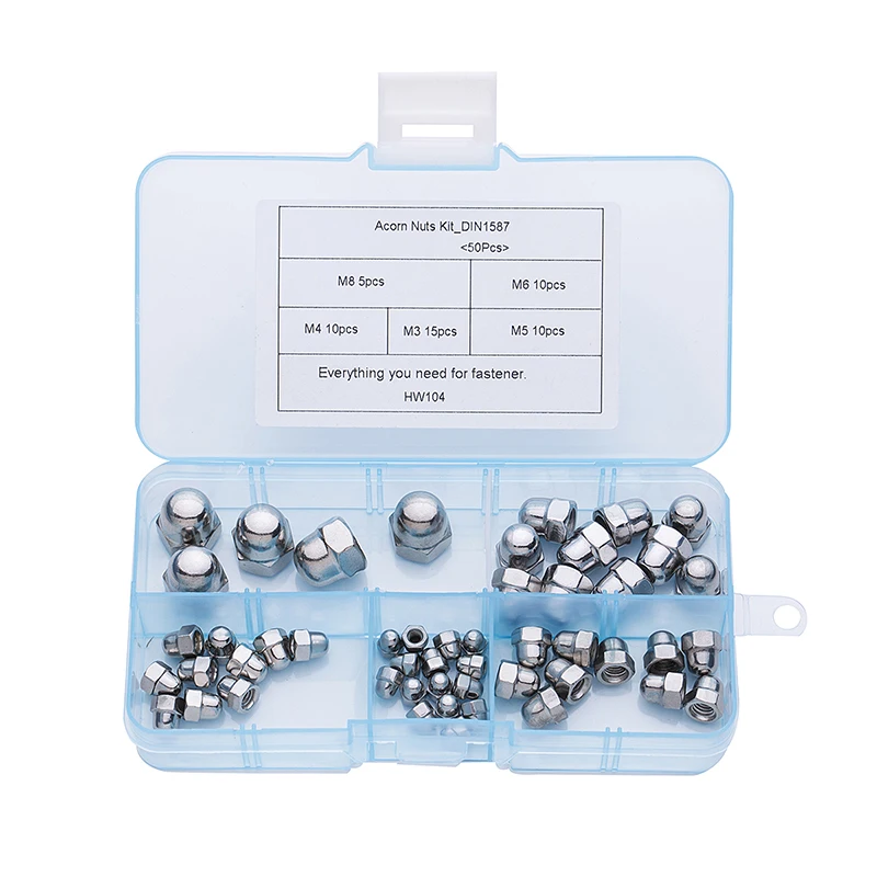 (50 / box) 304 stainless steel cap nut M3 M4 M5 M6 M8_DIN1587