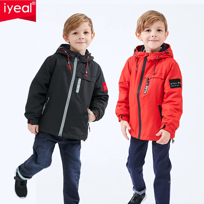 

IYEAL Winter Children Jackets Outerwear Polar Fleece Warm Coats Kids Clothes Sport Coat Waterproof Windbreaker For Boys Jackets