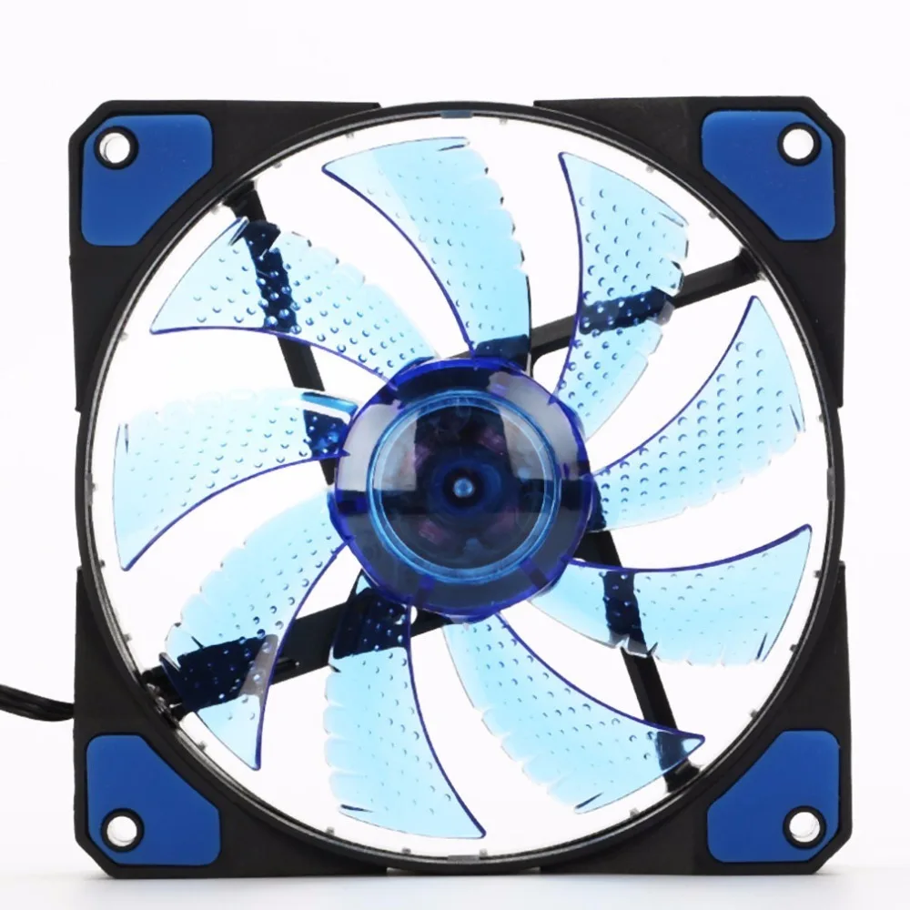 120mm Pc Computer Fan 15 luci LED Cooler ventola di raffreddamento plastica 12V DC 4P 3P 120*120*25mm ventilatore per Computer colorato facile da installare