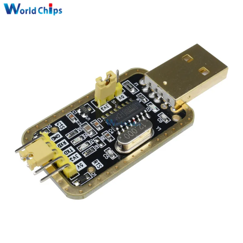 CH340 Module Instead Of PL2303 , CH340G RS232 to TTL Module Upgrade USB to Serial Port In Nine Brush Small Plates Golden