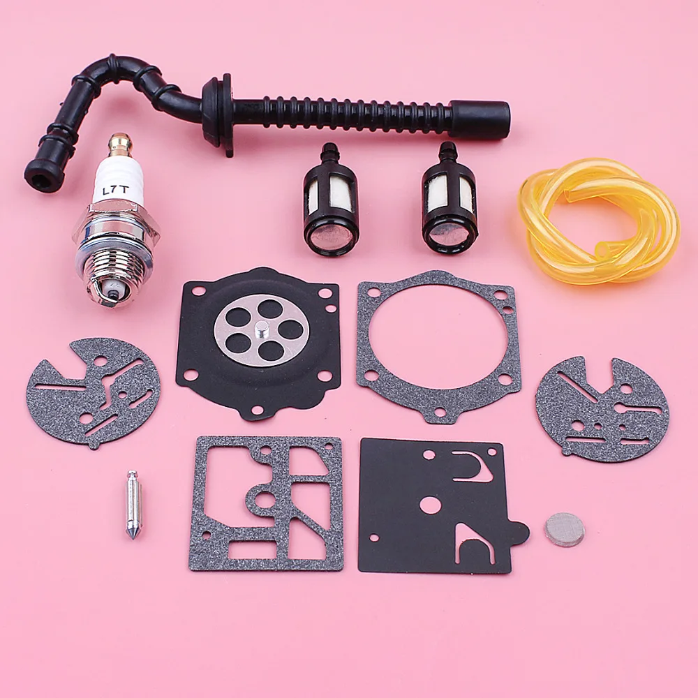 Filtro del carburante Tubo Flessibile Linea Per Stihl 015 015AV 015L Spark Spina di Riparazione del Carburatore A Membrana Kit Motosega Sostituire Pezzo di Ricambio