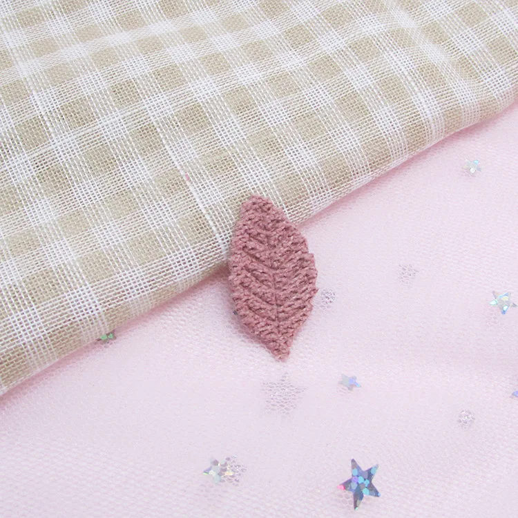 80 Stück 2,8x1,6cm Häkelblatt-Polsterapplikationen, künstliche Patches für DIY-Bastelarbeiten, Haarspangen-Dekoration – Detail 7