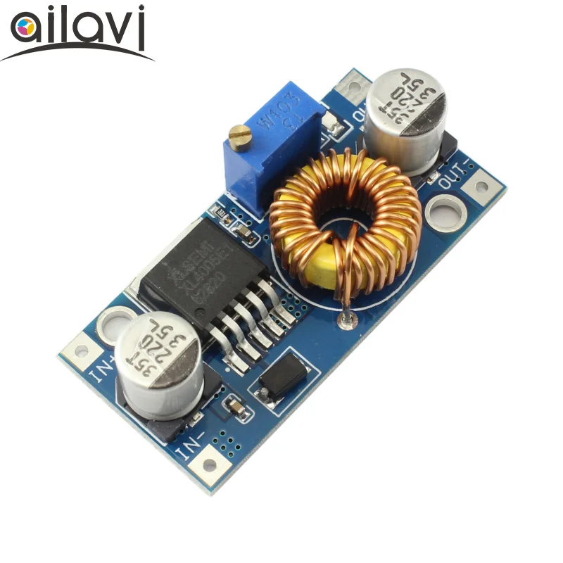 XL4005 High Power DC-DC Adjustable Power Buck Module 5V-32V To 1V-30V 5A High Efficiency Power Supply Converter Board