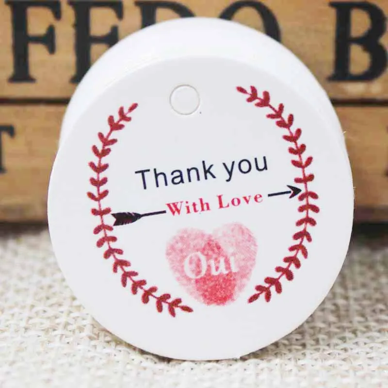 new Zerong polygon shape handmade label tag kraft thank you label wedding favors decoration cute hang tags 100pcs per lot