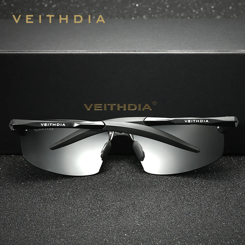 VEITHDIA Men Sunglasses Brand Designer Aluminum Polarized UV400 Lens Sports Driving Outdoor Sun Glasses Eyewear For Male 6518