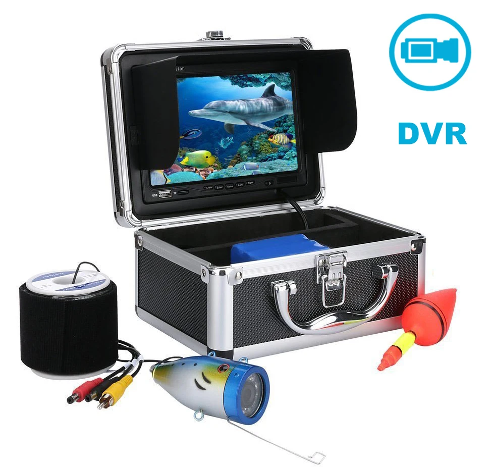 Underwater Fishing Camera 7 Inch Monitor 15m Cable Hard Carrying Case  with DVR