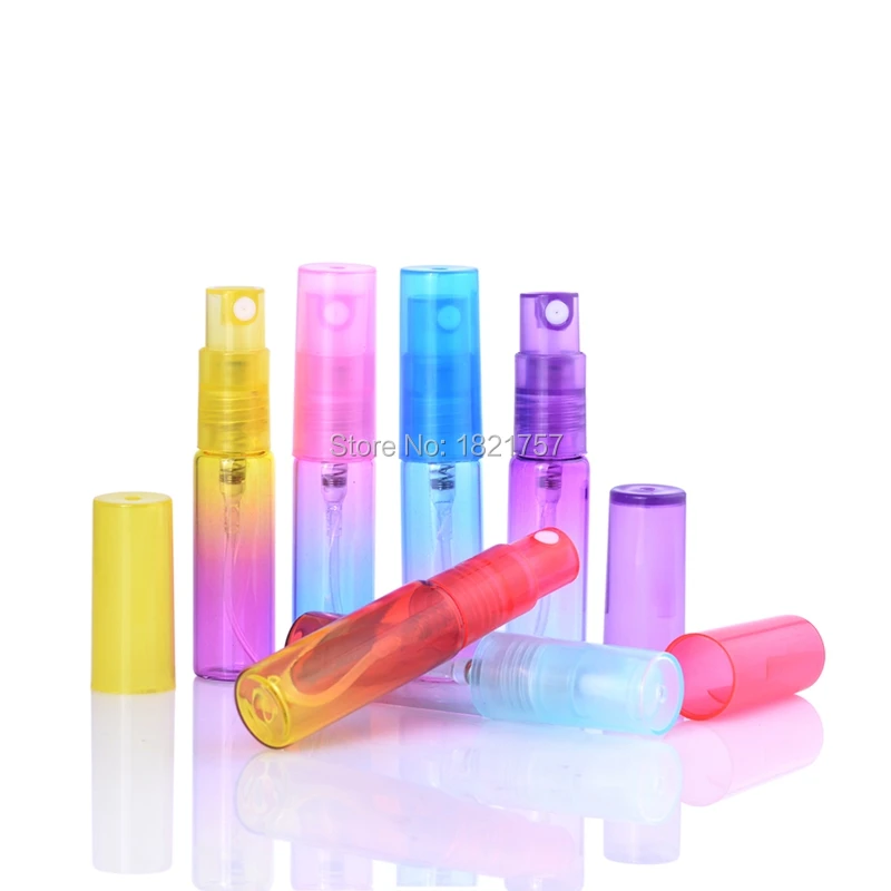 Wholesale- 5ML 1/6oz color Atomizer spray perfume bottles , glass bottles, sample bottles free shipping