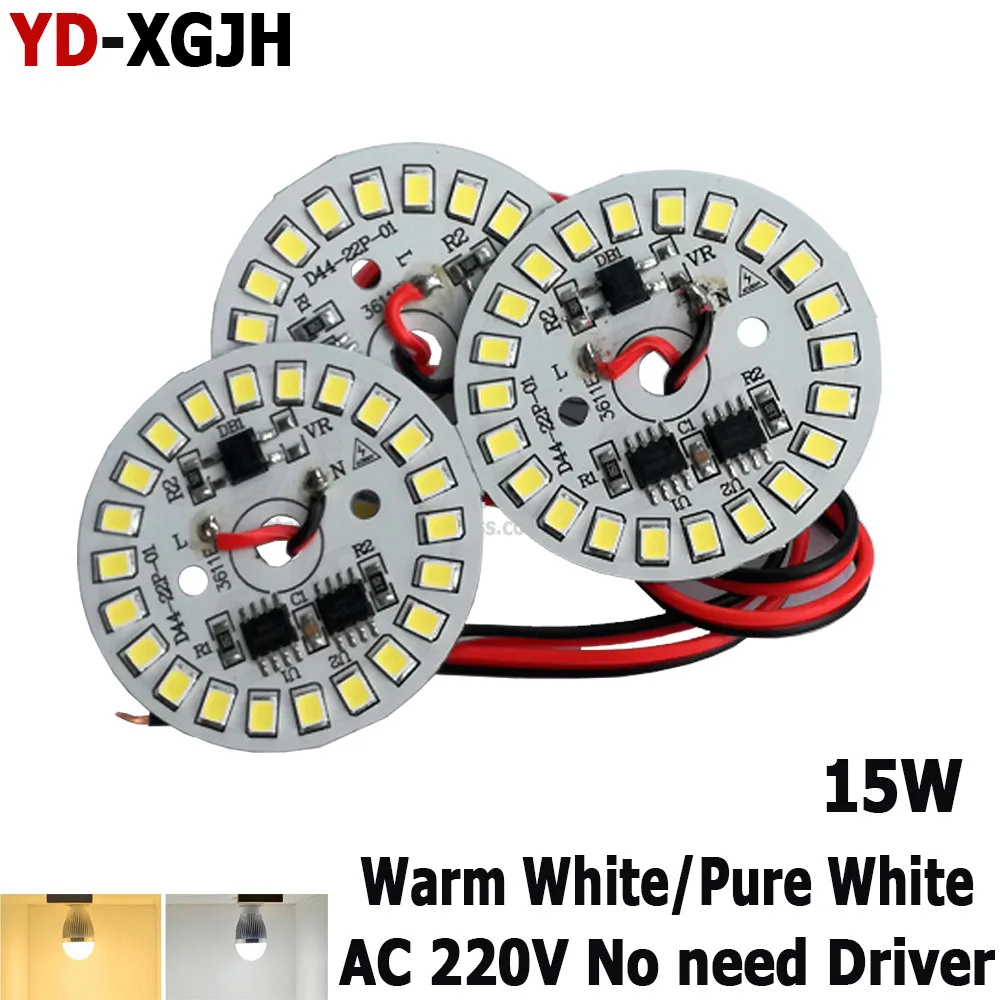 

hot sell 15W 44mm AC 220v Led smart IC SMD led pcb SMD2835 For 3w 5w 7w 9w 12w integrated ic driver, Led Light Source LED Bulb