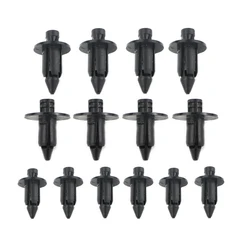 Clips de carenado de remache de plástico para Honda, Yamaha, Suzuki, Kawasaki, disponible en tres tamaños, negro, 20 piezas, 6mm, 7mm, 8mm, ajuste Universal