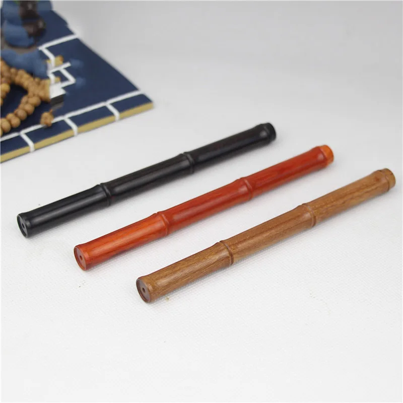 ChinaTraditional Manual Wooden Pen Natural Color Screw Type  Bamboo Shaped Signature Pen  For Business as Luxury Gift Set