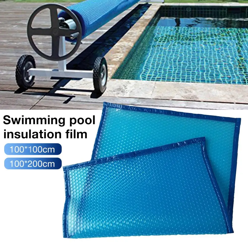 Swimming Pool Insulation Bubble Film 100*100M 100*200M PE Insulation Film Pool Waterproof Dustproof Film Perforated Edging Blue