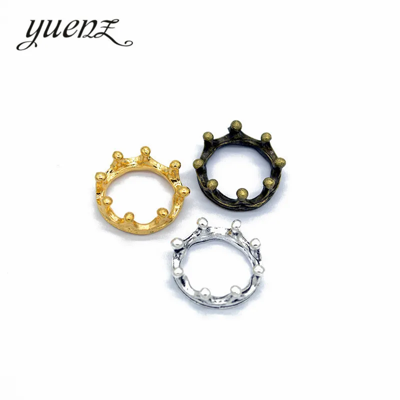 

YuenZ 10 pcs Antique Silver color Crown Charms Pendants for Bracelet Necklace DIY Jewelry Making Finding Accessories 18*18mmN219