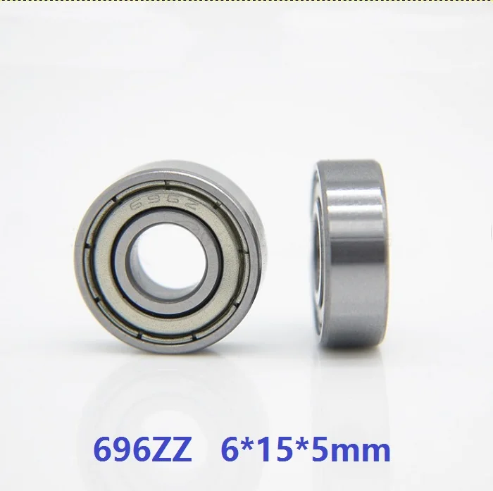 

500pcs 696ZZ 696Z 696 ZZ Z 6*15*5mm shielded deep groove ball bearings Miniature Mini bearing 6x15x5 mm