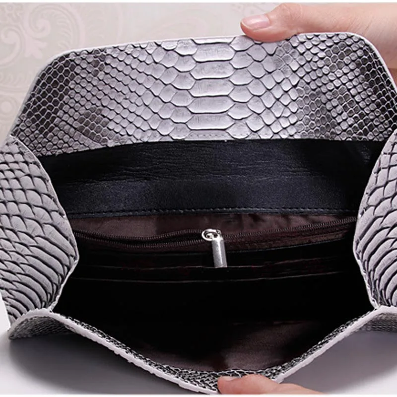 Womens Wallets and Purses Serpentine PU Leather Long Wallet Hasp Phone Bag Money Coin Pocket Card Holder Female Wallets Purse