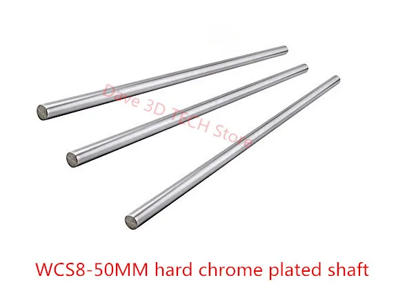 

3D printer rod shaft WCS 8mm linear shaft length 50mm chrome plated linear guide rail round rod shaft 1pcs