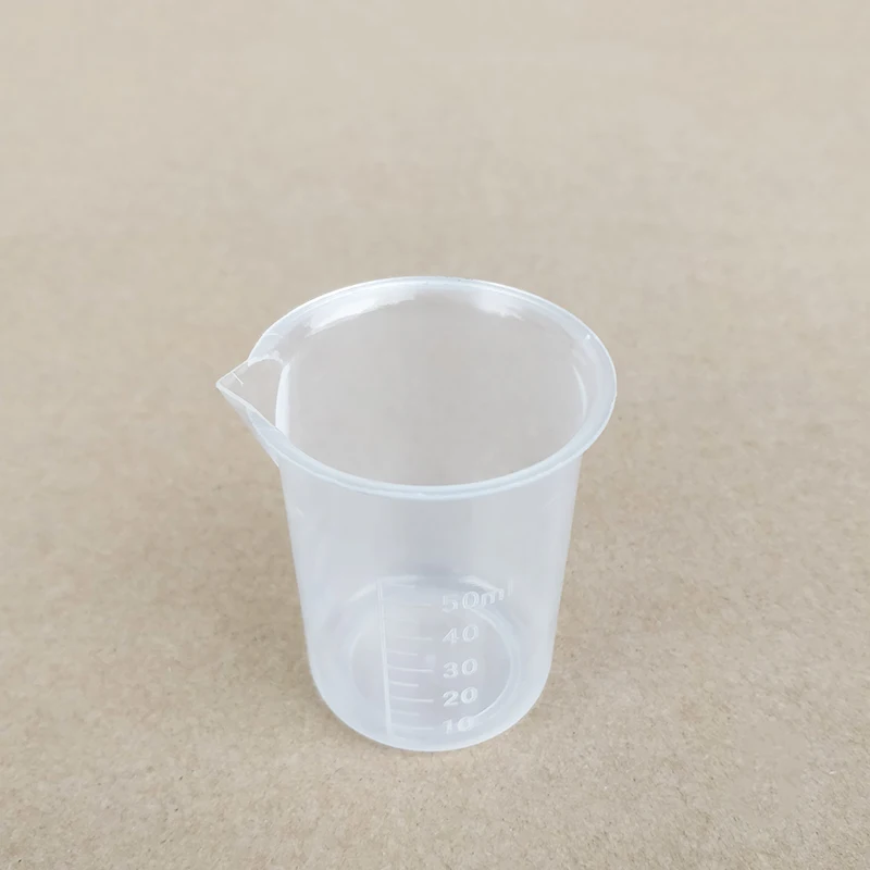 3pcs Plastic beaker in low form ,Capacity 50ml,Plastic measuring cup,Laboratory plastic beaker