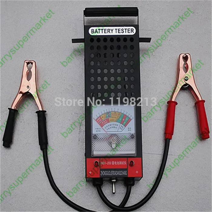 Battery Tester Car Battery Meter Voltage Meter Voltmeter 12V Test Range 20Ah-200Ah