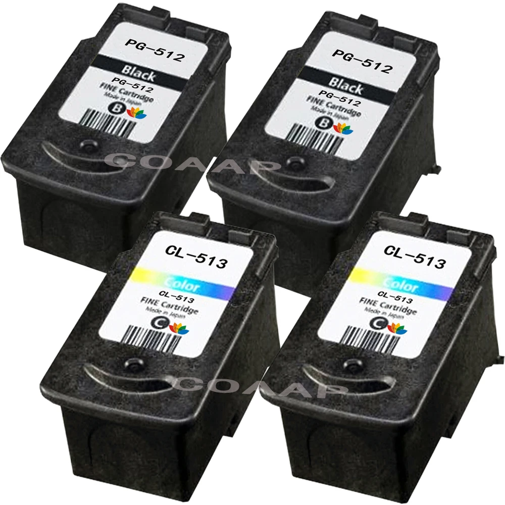 

4PCS PG512 CL513 Refillable Ink Cartridge for Canon MP230 MP480 MX350 IP2700 MP240 250 252 260 270 272 280 ( PG 512 CL 513 )