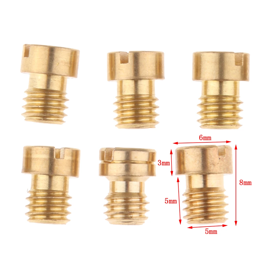 dolity 6 Pieces Motorcycle Carburetor Repair Kit Main Jet Set 105 108 110 112 115 118 for PWK
