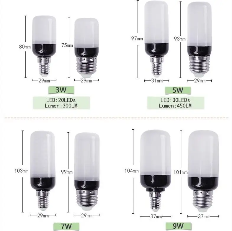 LED E27 Corn Bulb 3W 5W 7W 9W 12W 220V B22 E14 LED Diode Lamps SMD 5736 Chip High Lumen Energy Saving Spotlight Light