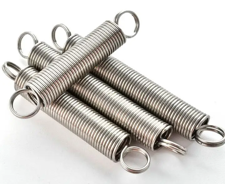 2pcs 1.0mm wire diametetr 8mm outside diameter stainless steel extension springs pulled small tension spring 20mm-60mm length