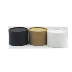 12pc 6.3cm dia 5.6cm H Essential Oil Packaging Cardboard Cylinder Round Bottle Box Paperboard Tube With Lid