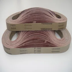NUOVO 10 pz 762*25mm Marrone corindone sabbia cintura Marrone allumina Abrasivo Nastro Abrasivo per Metallo smerigliatrice a nastro GXK51