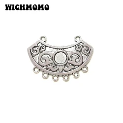 New Fashion 3pieces/bag 43mm Zinc Alloy   Porous Connector Charms Linker for DIY Necklace Jewelry Accessories