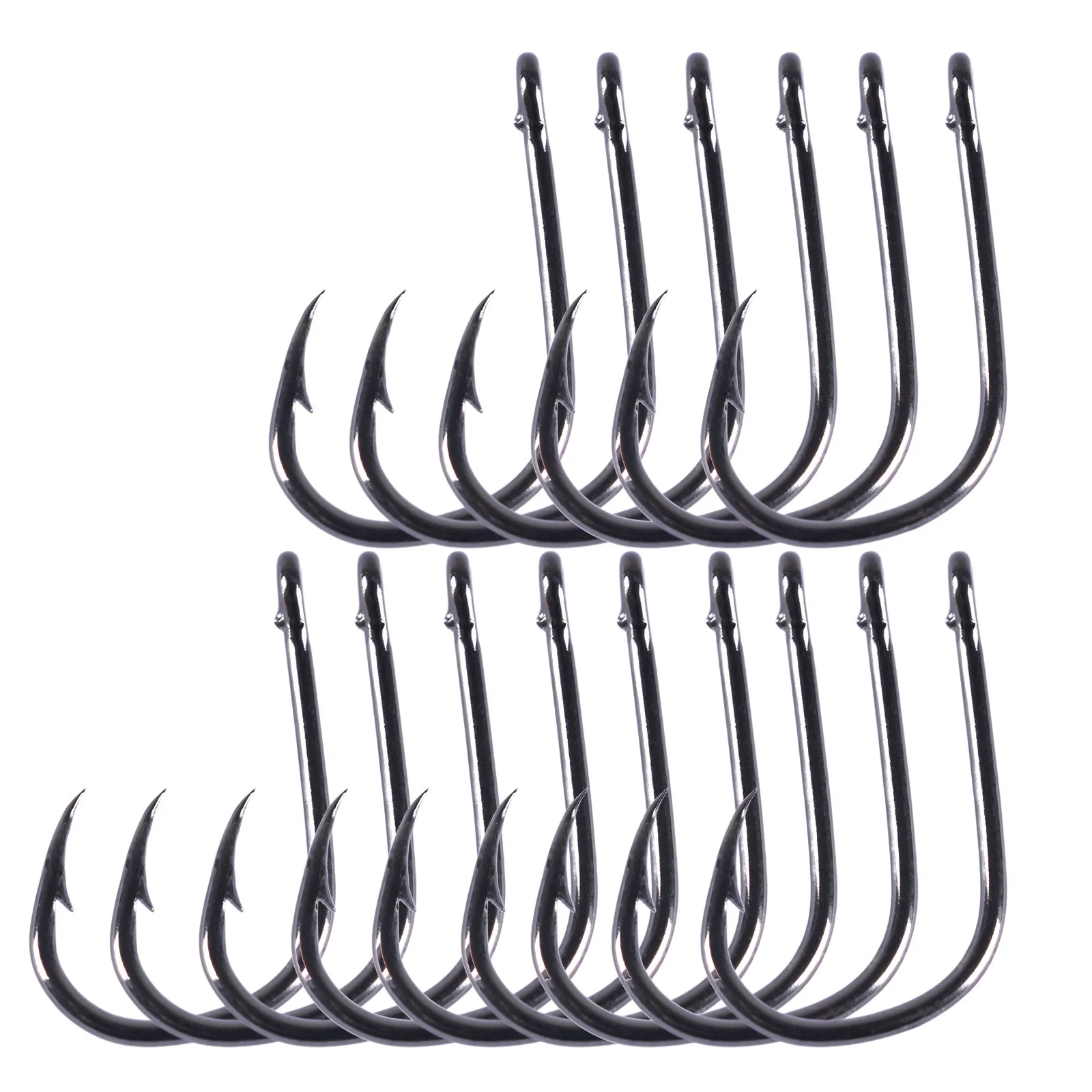 100pcs/lot High Carbon Steel Fishing Hook 3#-16# for Fly Fishhooks  Jig Barbed With Hole For Fishing Accessories  free with box