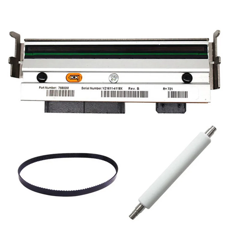 

New Printhead 79800M+Roller+ Belt For Zebra ZM400 203dpi Thermal Barcode Label Printer Parts