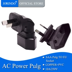 JORINDO AU TO EU, Australian two pin male plug to European female socket AC power connector converter,SAA adapter