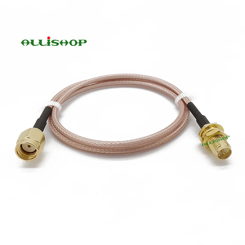 ALLiSHOP 0-6Ghz wifi pigtail RP-SMA male to RP-SMA female connector RF Coaxial jack plug low loss RG316 for FPV Antenna router