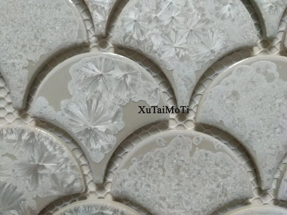 hot white fish scale ceramic mosaic tile kitchen backsplash bathroom swimming pool wall shower wallpaper porcelain background