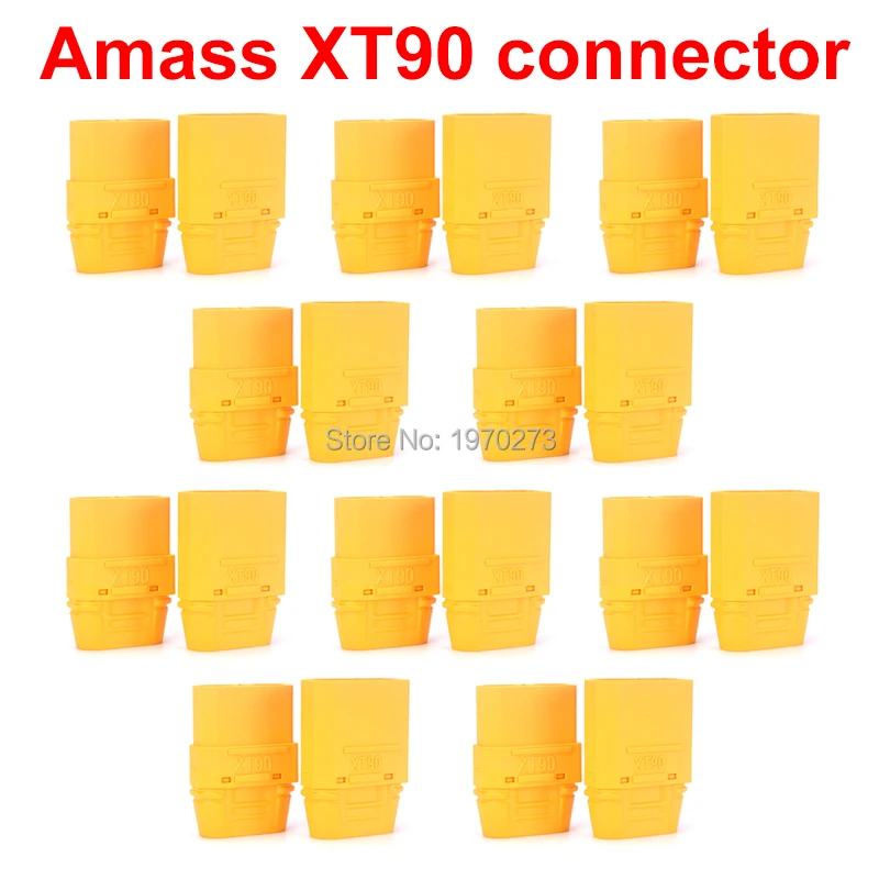 Amass XT90 XT90+ XT90H Battery Connector Set 4.5mm Male Female Gold Plated Banana Plug