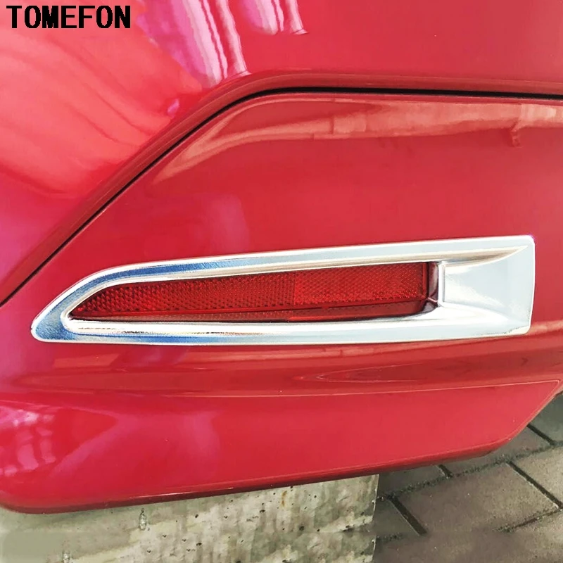 TOMEFON ABS Chrome For TOYOTA TANK Rear Fog Light Cover Foglight Lamp Frame Car Exterior Styling Left Right Tail Below Trim 2pcs