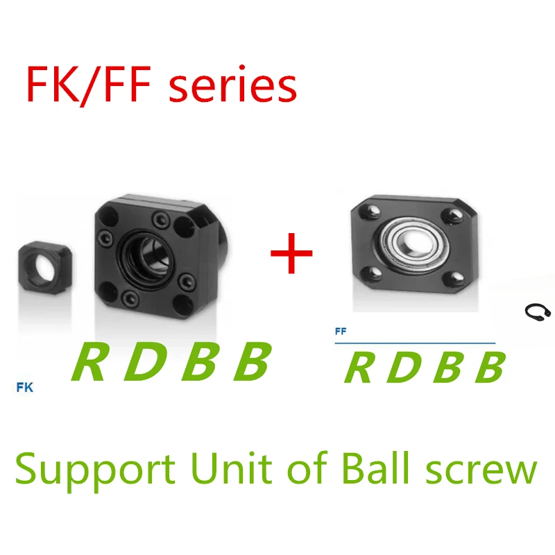 SFU1204 Ballscrew Support 1pcs FK10 and 1pcs FF10 for 12mm 1204 ballscrew end support cnc