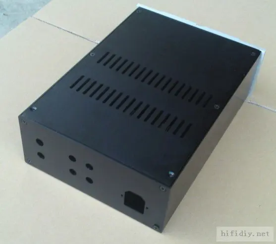 jc229 تمرير لوحة كاملة الألومنيوم مكبر للصوت الهيكل حالة السلطة أمبير DIY مربع