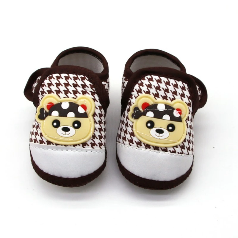 

Baby Boy Shoes Plaid Cartoon Pattern Anti-Slip Newborn Baby Shoes Casual Walking Shoes Toddler Soft Soled First Walkers