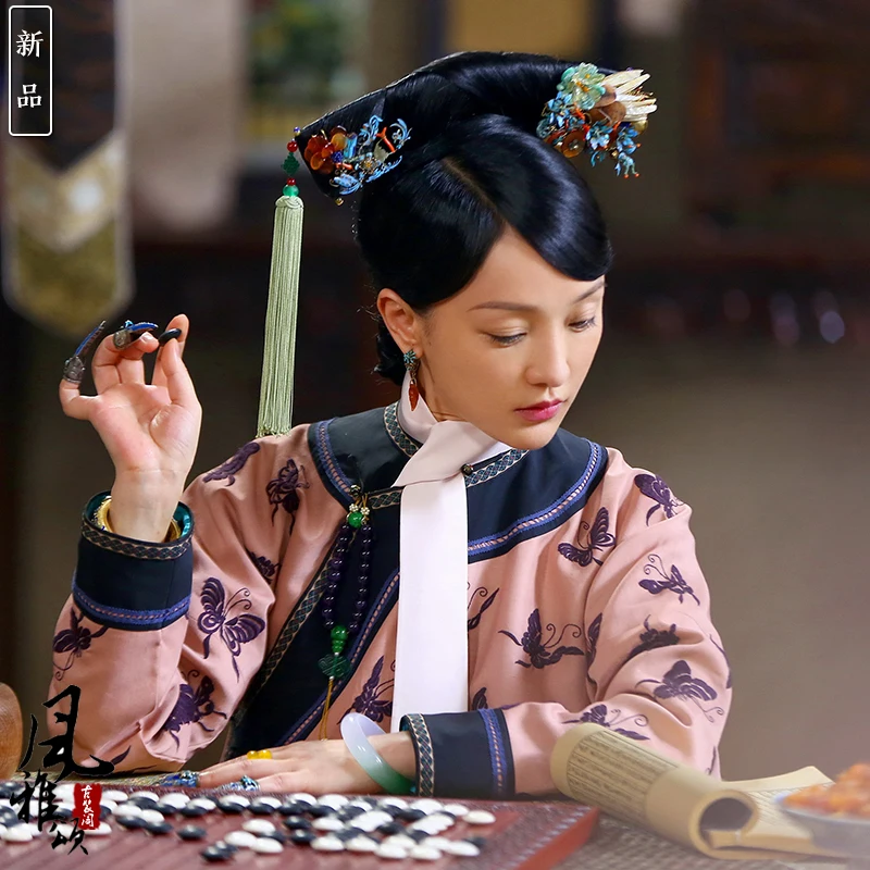 

5 Designs ZhouXun RuYi Qing Dynasty Empress Costume Delicate Embroidery Hanfu for Latest TV Play RuYi's Royal Love in the Palace