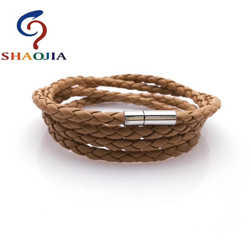 2026 Latest Popular 4 Laps Leather Bracelet, Men White Retro Charm Bracelet & Bracelets For Women Mens Cool Bangle Jewelry