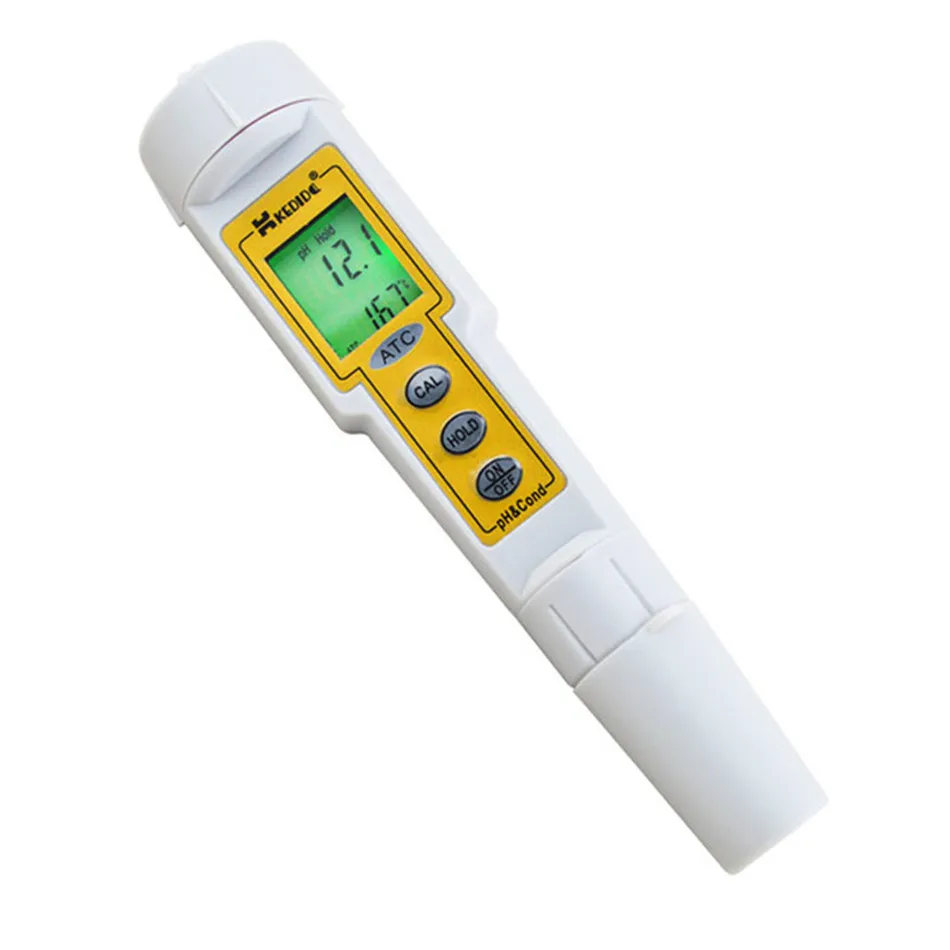 

Pen Meter pH & conductivity meter LCD display with pH and temp 0 to 14.0 pH/0 to 1999 uS/cm