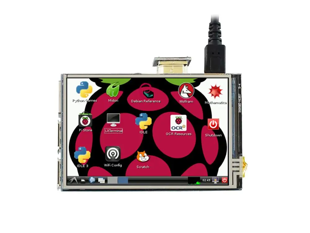 3.5inch HDMI LCD, 480x320, IPS Resistive Touch Screen LCD, HDMI interface Designed for Raspberry Pi