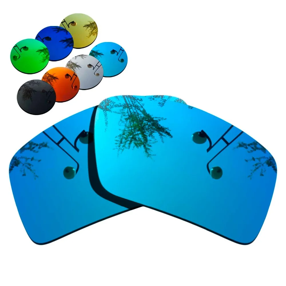 

100% Precisely Cut Polarized Replacement Lenses for DOUBLE EDGE Sunglasses Blue Mirrored Coating Color- Choices