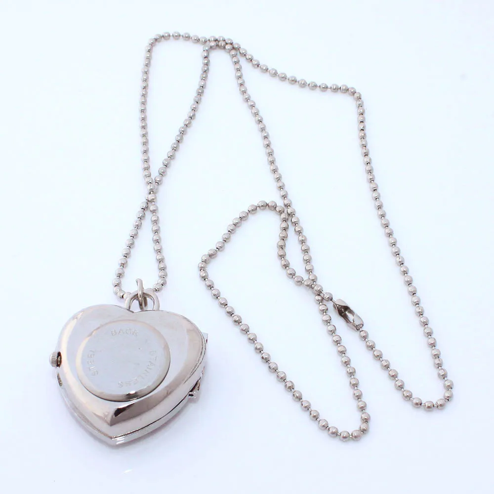 Новое поступление, модная подвеска в форме сердца, карманное ожерелье, часы для женщин, девушек, мужчин, подарок унисекс GL18 с подарочным мешком