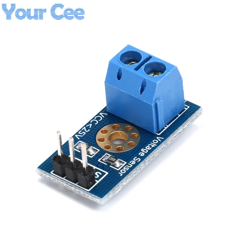 10 buah/1 buah DC 0-25v modul Sensor tegangan standar uji Robot pintar batu bata elektronik untuk arduino Diy Kit elektronik pintar