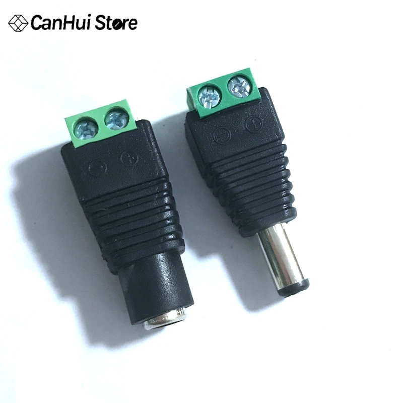 5 Set CCTV Cameras 2.1mm x 5.5mm Female Male DC Power Plug Adapter DC Power Female Plug Jack Adapter Connector Male Plug Socket